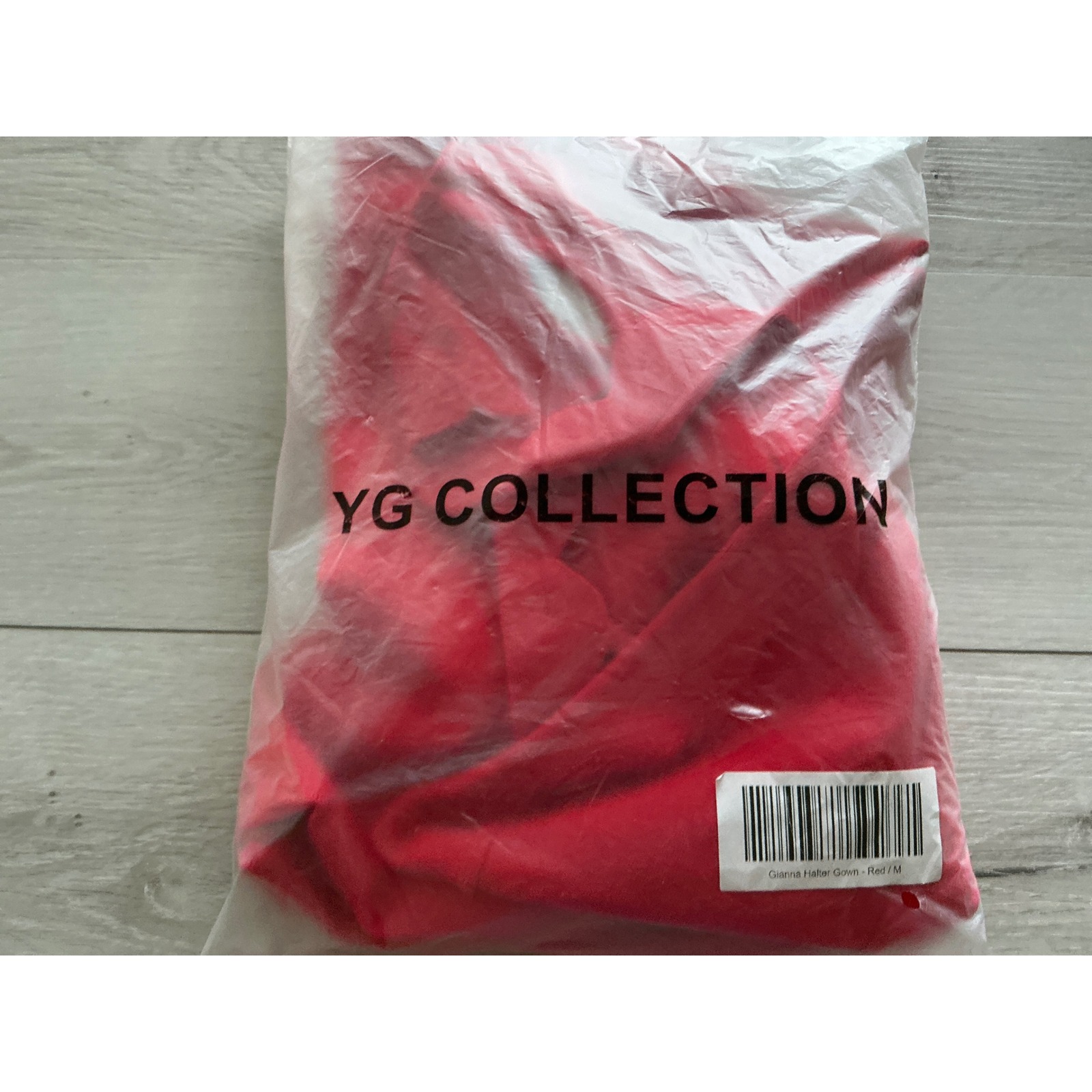 Yg Collection Gianna Halter Gown Red Medium New With Tags — image 3 of 5